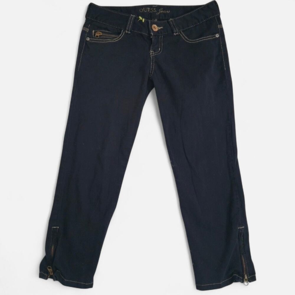 Guess‎ Y2K Vintage 2000s Low Rise Dark Wash Denim Capris